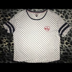 Tommy Hilfiger micro print stripe tee